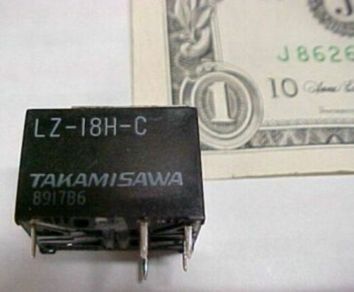 Lot 10 takamisawa pcb relays, lz-18h-c-ul 18v, 120vac printed circuit board new for sale