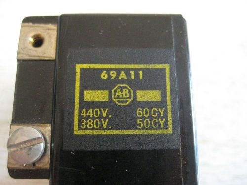 (V49-1) 1 USED ALLEN BRADLEY 69A11 440/380V 60/50CY COIL