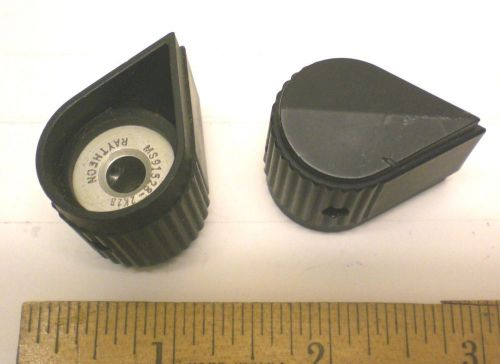 2 military pointer knobs, raytheon, #ms 91528-2k28, for 1/4&#034; shaft, made in usa for sale