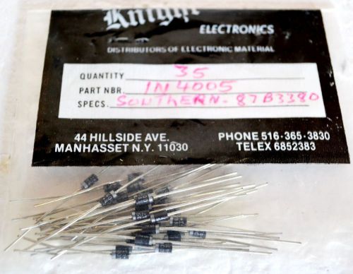 NOS LOT OF 33 (THIRTY-THREE)  IN 4005 GI 417 STANDARD DIODES