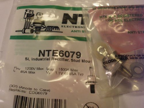 NTE 6079 DIODE, 85 AMPS AT 1200 VOLTS MAX, REVERSE, 1/4&#034; STUD MOUNT