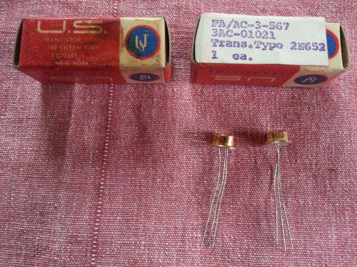 vintage UST transistor type 2N652 used made in USA set of 2. Read details
