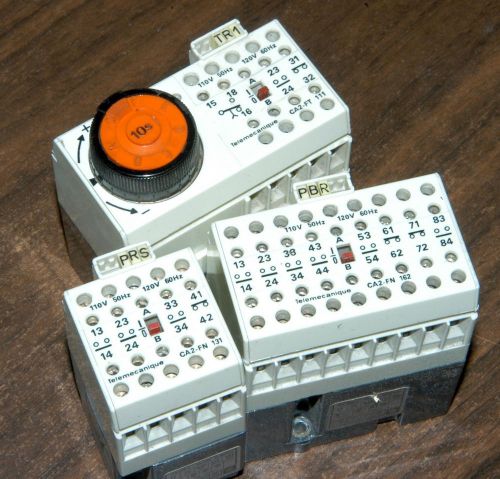 Lot of 3 telemecanique ca2 contactors ft111,fn162,fn131 10 amp for sale