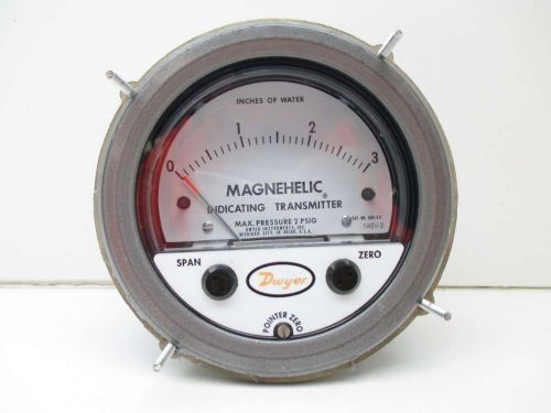 DWYER 605-3 C MAGNEHELIC INDICATING TRANSMITTER 0-3IN-H2O D413545