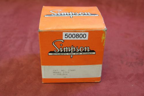 Simpson 17485 Current Meter 0 - 100 DCA model 2123 New
