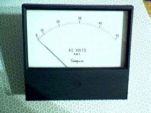New Simpson 2154 MD  50 VAC RMS Panel meter fits 2.75&#034; Hole face 4.2 x 4.7&#034;