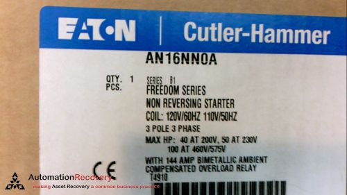 Cutler-hammer an16nn0a series b1 circuit breaker 3 pole 3 phase, new for sale