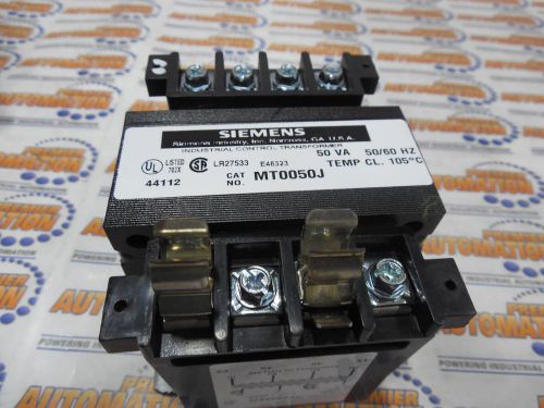 Siemens mt0050j - control transformer, 50va, 200/220/480-110 for sale