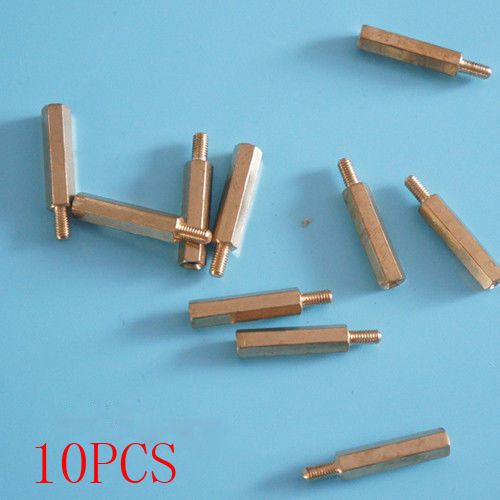 10pcs m3 male 6mm x m3 female 20mm brass standoff spacer m3 20+6 for sale