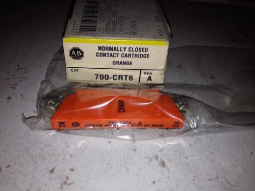 4 Allen-Bradley Orange N.C. Timing Relay Contact Cartridge 700-CRT6 Ser. A New