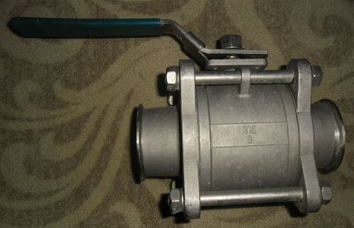 3&#034; 1000wog 316ss ball valve 3&#034; sanitary ports for sale