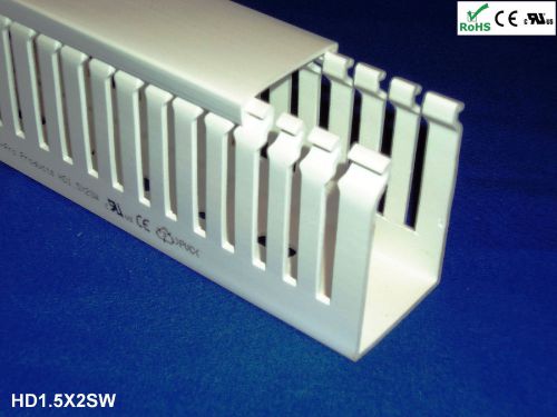 (1) set of 1.5&#034;x2&#034;x2m white high density wiring ducts and covers - ul/ce listed for sale