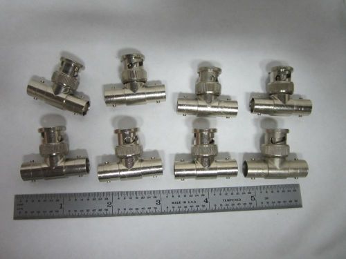 Lot 8 ea bnc t&#039;s connector rf frequency as is  bin#l6-04 for sale