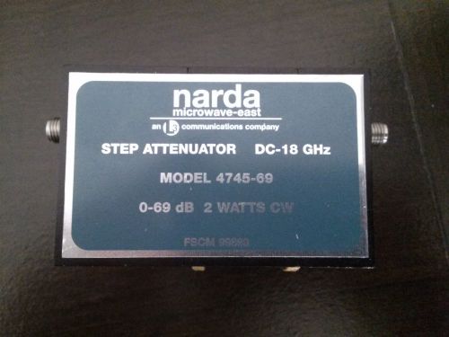 Narda step attenuator 4745-69, 0-69db, 2 watts, dc-18ghz for sale