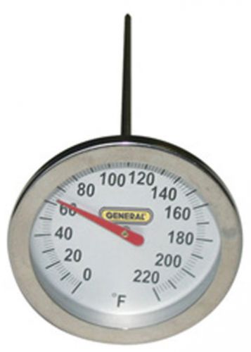 General Tools PT2008G-220 8&#034;x2&#034; Dial Soil Thermometer, 0 TO 220F