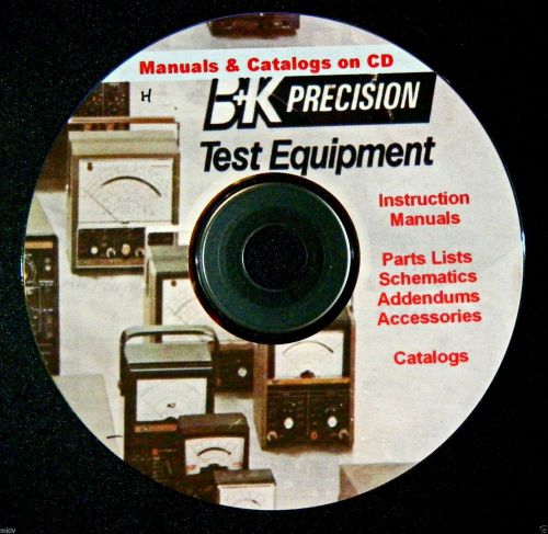 Over 150 b&amp;k bk precision manuals &amp; catalogs - cd (pdf files)  application notes for sale