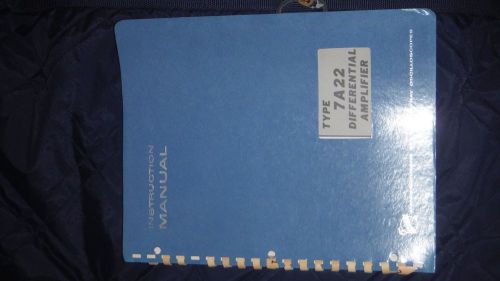tektronix type 7A22 differential amplifier inst. manual