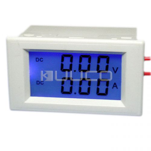 0-20v/5a dc volt amp meter dual display lcd digital panel ampere voltmeter gauge for sale