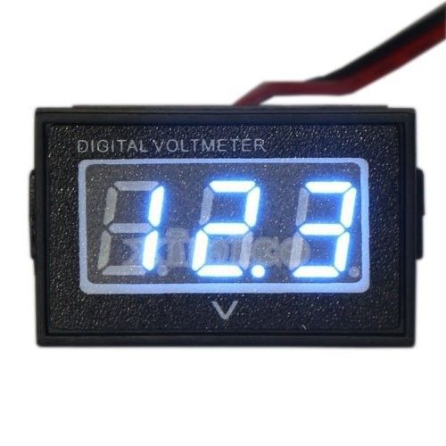 Waterproof  battery meter 3.0-30v dc auto gauge digital voltmeter  blue led for sale