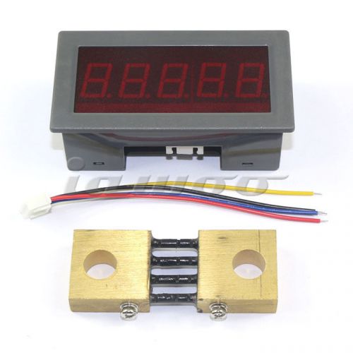 Mini ammeter amperage gauge amp panel meter 300a red led+ current meter shunt for sale