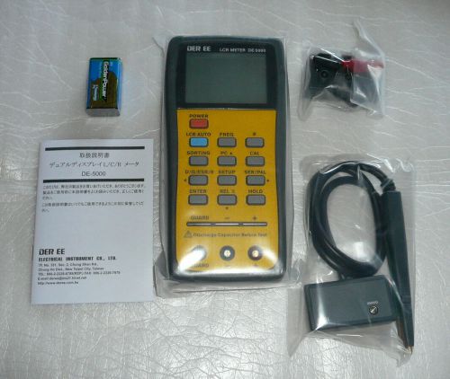 Der ee de-5000 high accuracy handheld lcr meter with tl-21 tl-22 for sale
