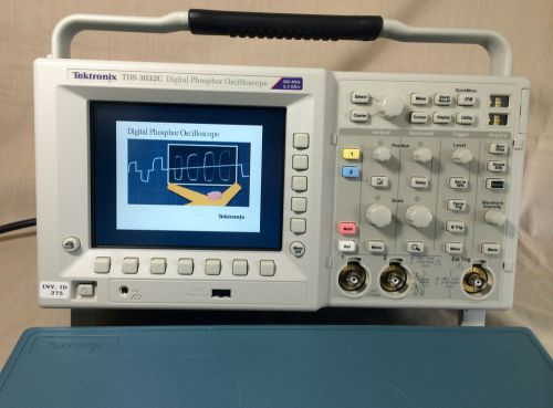 Tektronix tds 3032c 300mhz 2.5gs/s digital phosphor oscilloscope w/ cover,tested for sale