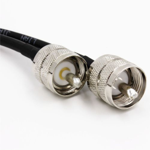 1 pcs UHF male to UHF male crimp RG58 cable pigtail RF cable 50cm