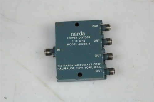 Narda 4 way power divider model 4326b-4 5-18 ghz for sale