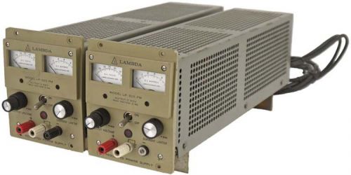 Lot 2 lambda lp-523-fm 0-60v 0.9a variable regulated dc jointed power supplies for sale
