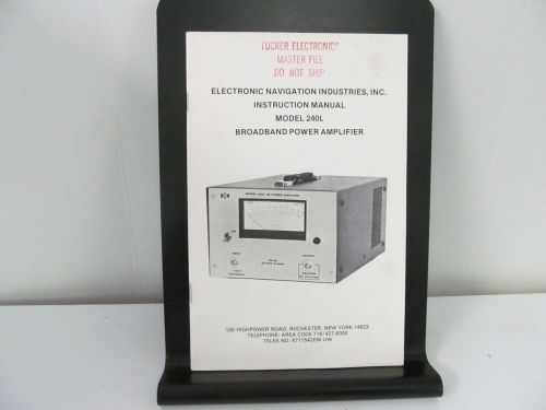 ENI Power 240L Broadband Power Amplifier Instruction Manual w/Schematics