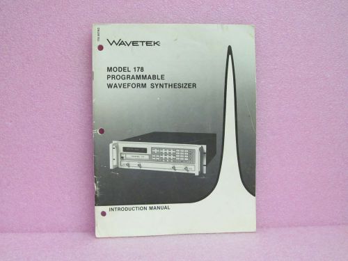 Wavetek Manual 178 50 MHz Programmable Waveform Synthesizer Introduction Manual