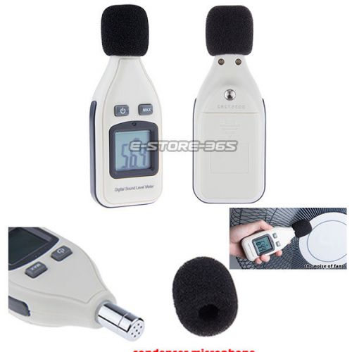 Portable digital audio sound noise level measurement  decible meter 30-130db 9v for sale