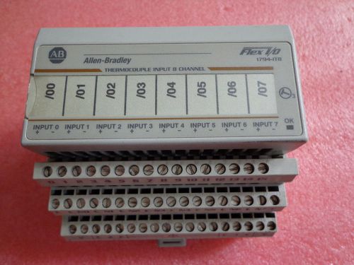 Allen bradley flexi/o 1794-it8 thermocouple input 8 channel module+1794-tb3t bas for sale