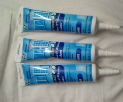 Ge door and window sealant white 3 tubes 5.5 ounces each