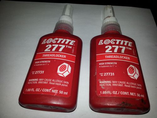 2 bottle new loctite 277  27731 red threadlocker high strength 1.69 fl.oz (50ml) for sale