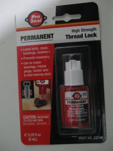Pro seal thread lock red high strength permanent threadlocker aka loctite 6ml for sale