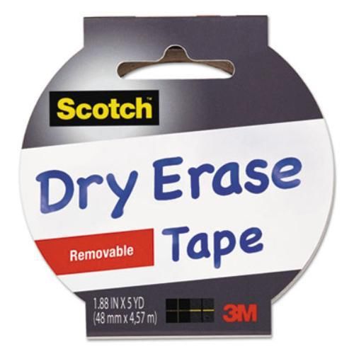 3m 1905RDEWHT Dry Erase Tape, 1.88&#034; X 5 Yds, White
