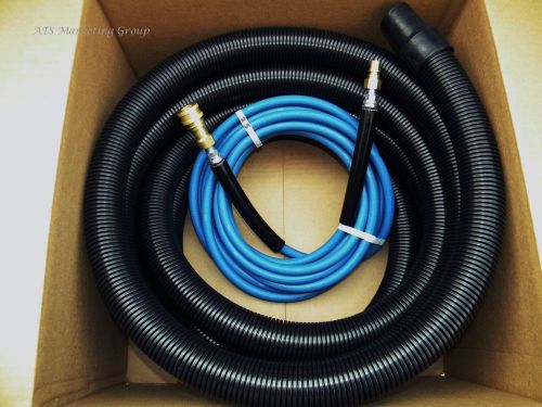 Carpet Cleaning 25ft Vacuum &amp; Solution Hoses W/QD for wands BLK