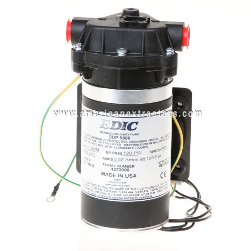 230 Volt Pump 120 psi EDIC Aquatec Carpet Extractor DDP 5800 Demand Delivery