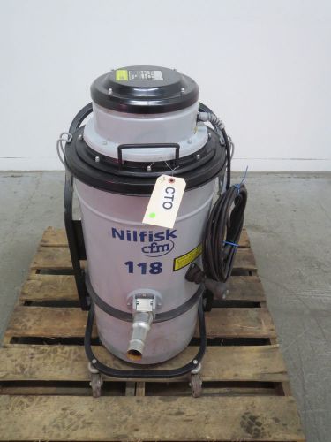 Nilfisk 118 industrial cfm vacuum cleaner 97cfm b442441 for sale