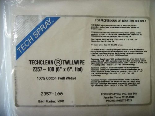 TECHSPRAY Techclean 2357 Twillwipe 100pc New