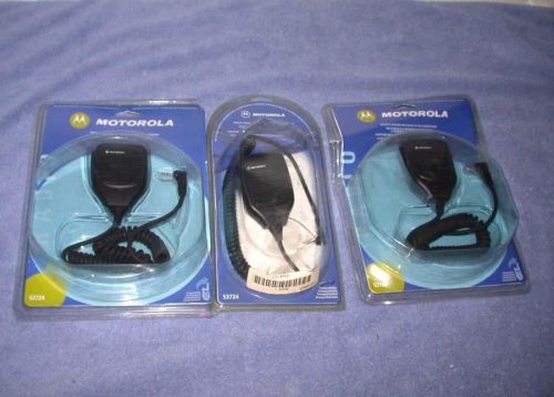 New Lot of 3 Motorola Push to Talk Microphone remote speaker 53724  Free S&amp;H