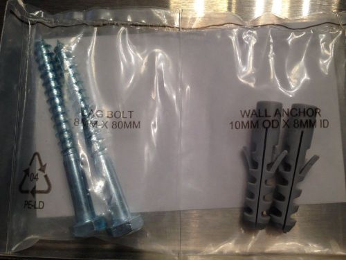 Lot of 20!  3 1/8&#034; lag bolts w/ plastic anchors for sale