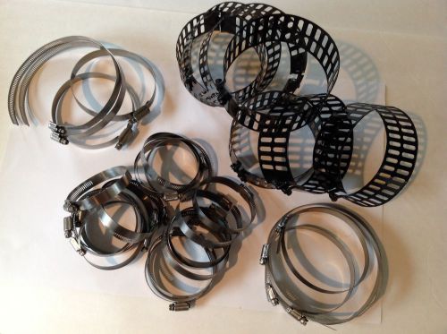 Stainless steel hose clamps assortment of 35 for sale