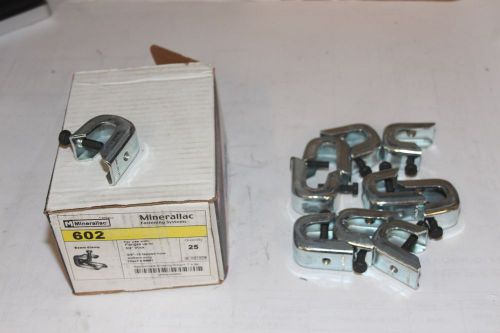 Minerallac 602 3/4&#034; beam clamp tapped 3/8&#034; -  Lot of 10