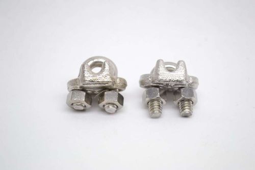 Lot 2 crosby ss-450 stainless wire rope clip 1/8 in hoist crane clamp b431731 for sale