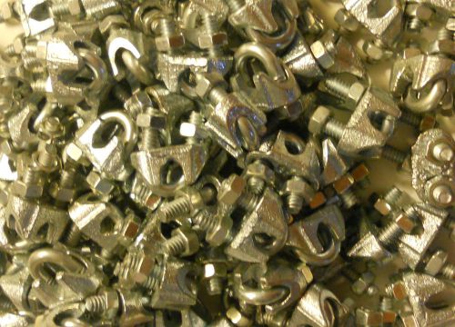 NEW! Qty.: 500- 1/8&#034; Cable Clamps- FREE SHIPPING!!! Metal Wire Rope U Bolt Clips