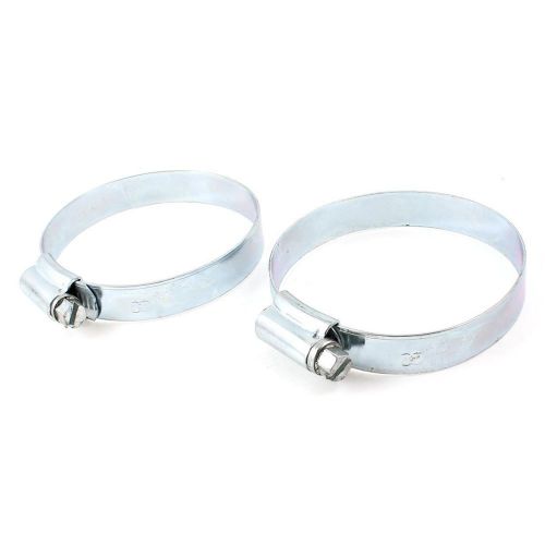 NEW 2 Pcs Stainless Steel 51mm to 65mm Hose Pipe Clamps Clips Fastener