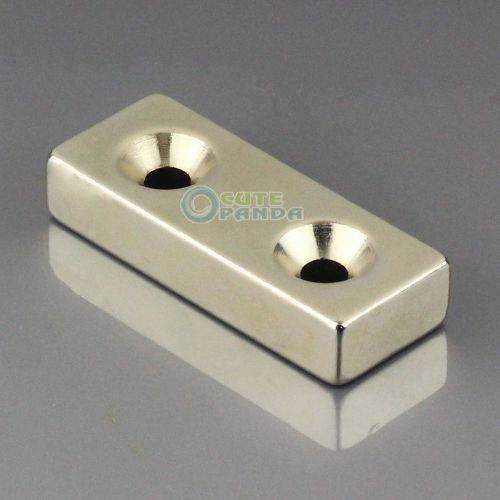 One n50 strong block magnets 50mm x20mm x 10mm two holes 5mm rareearth neodymium for sale