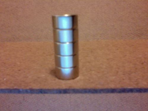 5 n52 neodymium cylindrical  (1/2 x 1/4) inches cylinder magnets. for sale